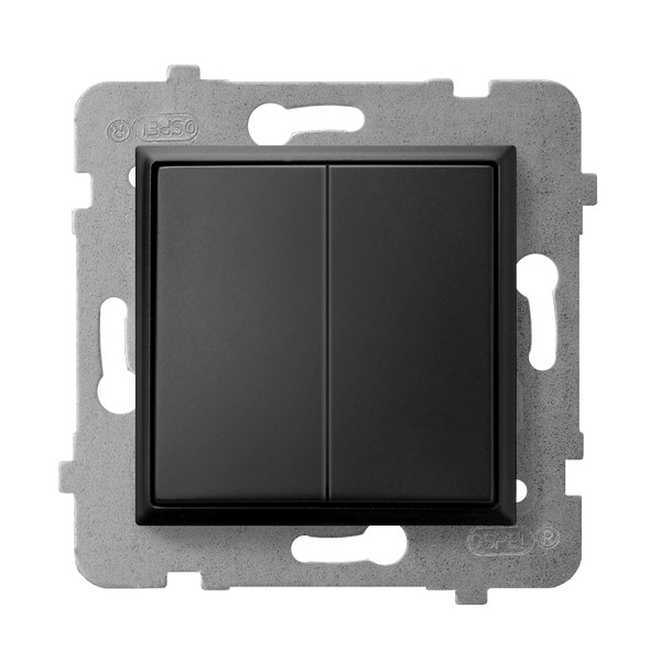 Product: ARIA MODUŁ CZARNY MAT ŁĄCZNIK UNIWERSALNY 2X ZACISKI SPRĘŻYNOWE 10AX 250V