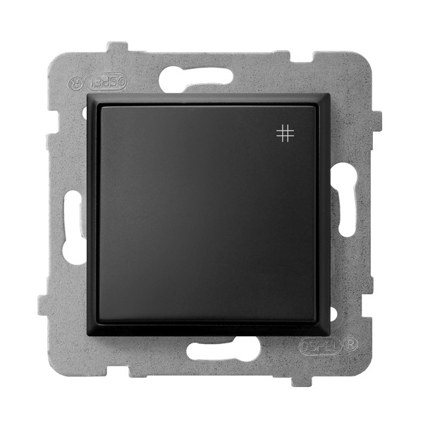 Product: ARIA MODUŁ CZARNY MAT ŁĄCZNIK KRZYŻOWY ZACISKI SPRĘŻYNOWE 10AX 250V