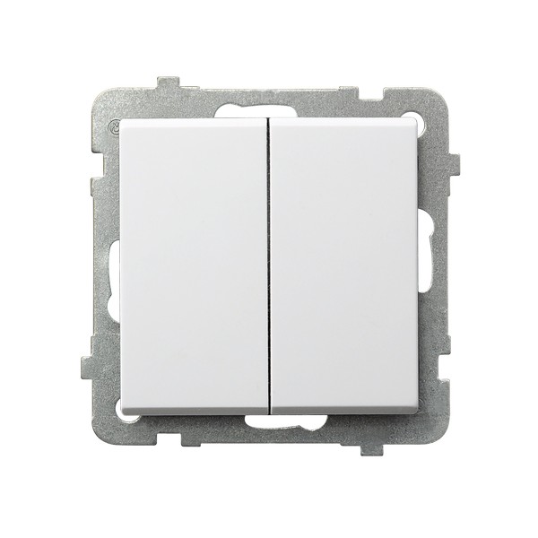 Product: SONATA MODUŁ BIAŁY ŁĄCZNIK KRZYŻOWY 2X ZACISKI ŚRUBOWE 10A 250V