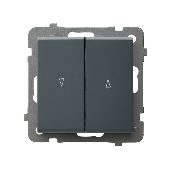 Product: SONATA MODUŁ SZARY GRAFIT ŁĄCZNIK ŻALUZJOWY "STRZAŁKI" ZACISKI SPRĘŻYNOWE 10AX 250V